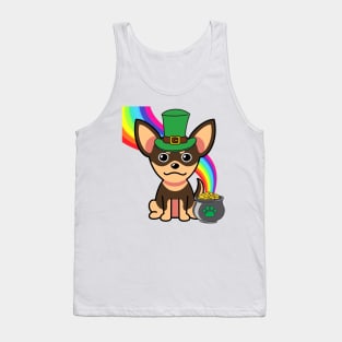 Cute chihuahua is a leprechaun Tank Top